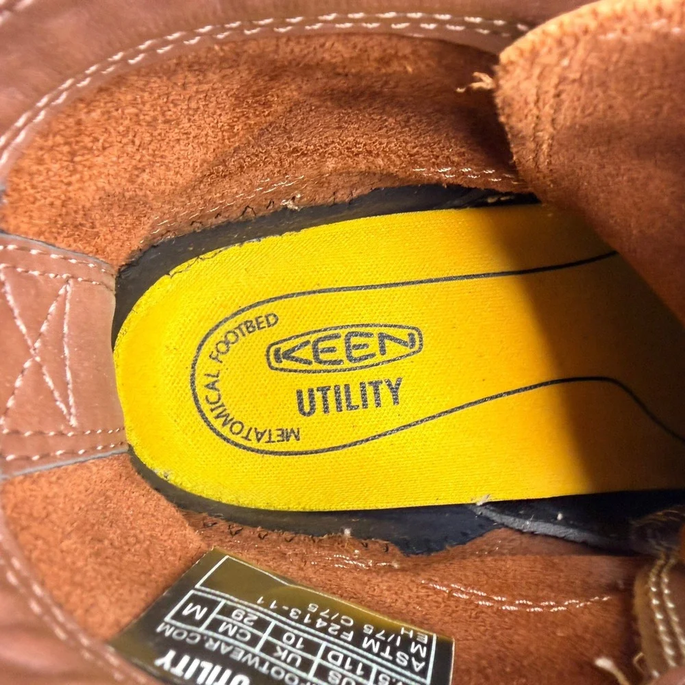 Keen Utility San Jose Steel Toe Work Boots Mens 11D Brown Leather 1020053
